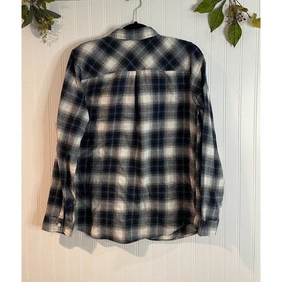 Alpine Design Navy & White Plaid Button-Up Long Sleeve Men's Shirt L - Picture 2 of 11